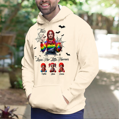 This Mama Loves Her Little Horror - Personalized Horror Character All Over Shirt