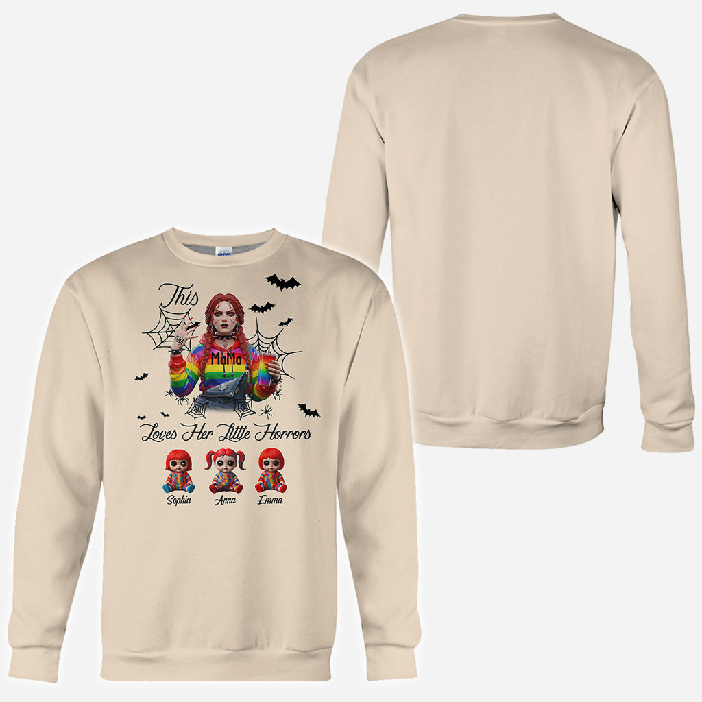 This Mama Loves Her Little Horror - Personalized Horror Character All Over Shirt
