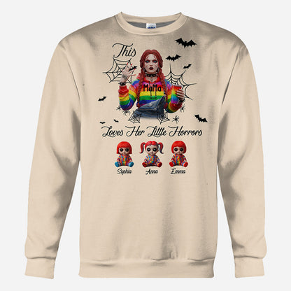 This Mama Loves Her Little Horror - Personalized Horror Character All Over Shirt