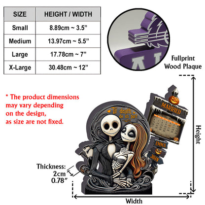 Til Death Do Us Part - Personalized Nightmare Custom Shaped Wood Plaque