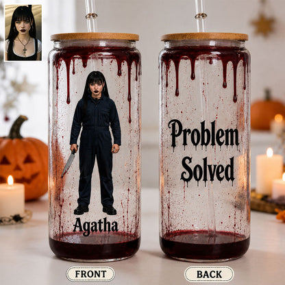 Not My Blood - Personalized True Crime Can Glass