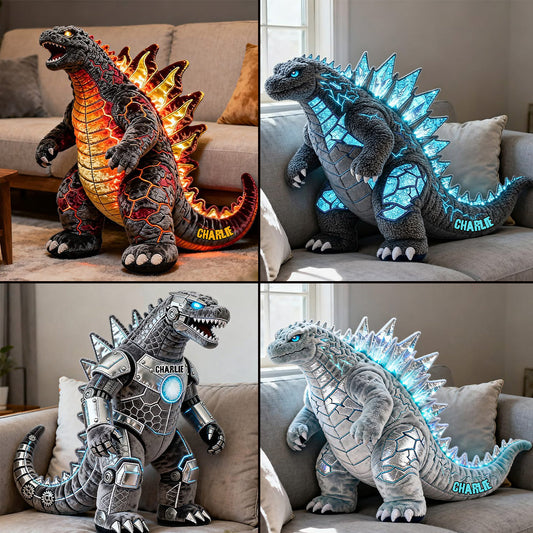 Atomic Creature - Personalized Giant Monster Faux Fur Shaped Pillow