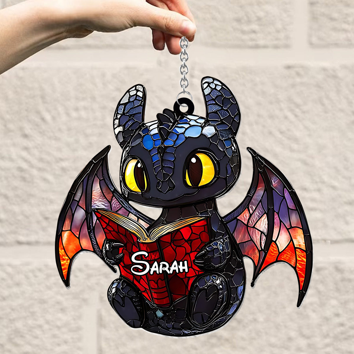 Just A Girl Who Loves Dragons - Personalized Mouse Window Hanging Suncatcher Ornament