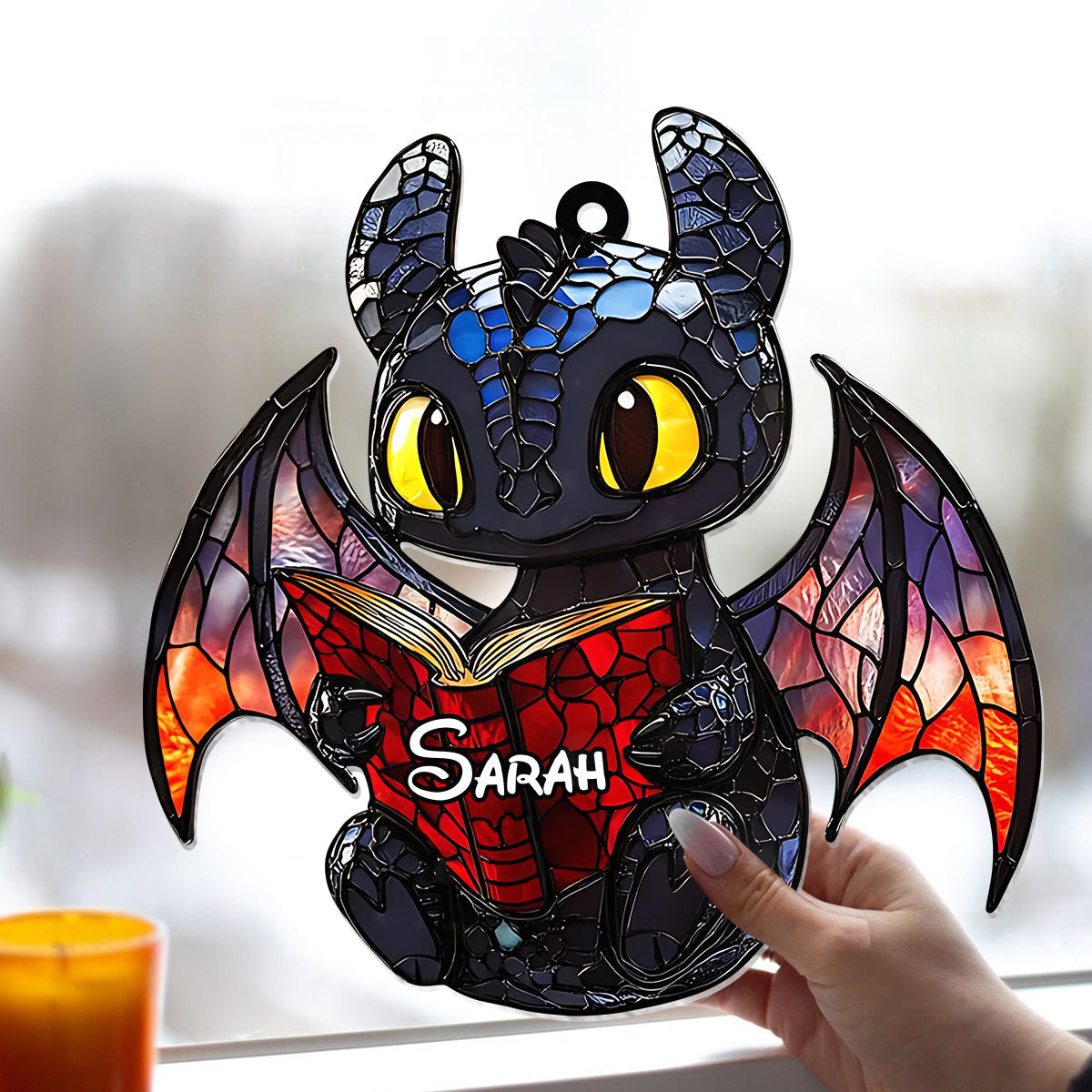 Just A Girl Who Loves Dragons - Personalized Mouse Window Hanging Suncatcher Ornament