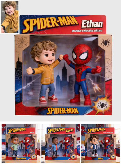 Spider Hero Kids - Any Photo - Personalized Spider Acrylic Display Box