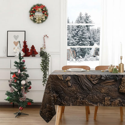 Eagle Wooden - Personalized Bald Eagle Table Cloth Cover