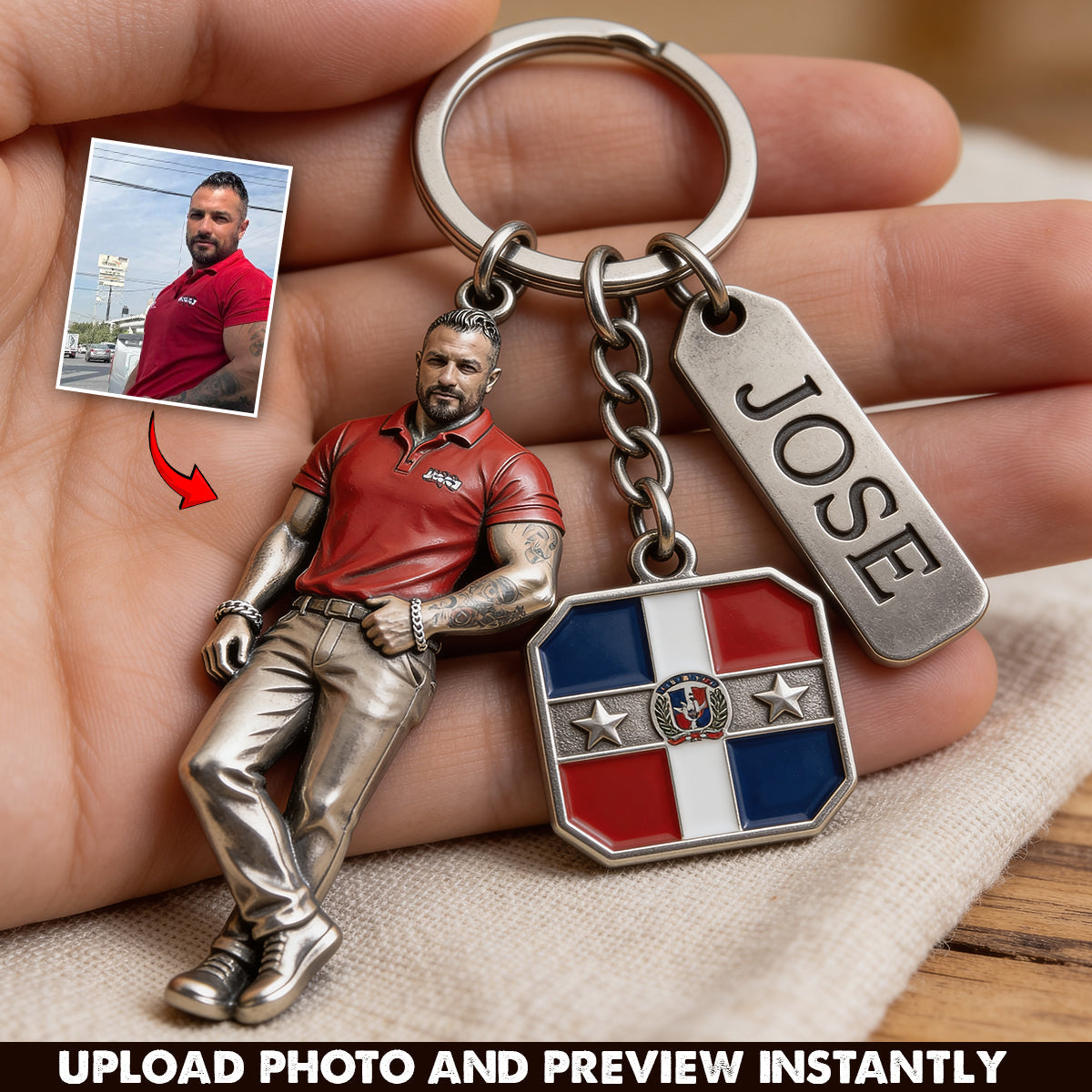 Custom Nationality - Personalized Expats Keychain With Charms