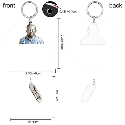 Custom Nationality - Personalized Expats Keychain With Charms