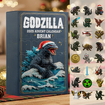 24 Days Of Kaiju - Personalized Giant Monster Advent Calendar With Ornaments