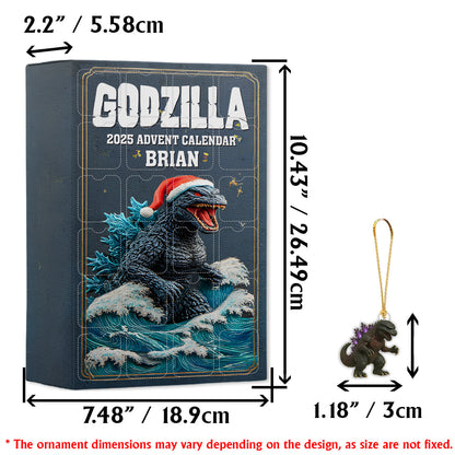 24 Days Of Kaiju - Personalized Giant Monster Advent Calendar With Ornaments