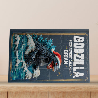 24 Days Of Kaiju - Personalized Giant Monster Advent Calendar With Ornaments