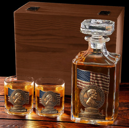 RIP Penny - Personalized Pontoon Whiskey Decanter Set