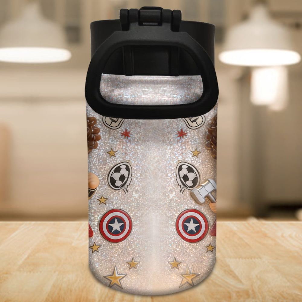 Save The Universe - Personalized Kid Kid Bottle With Plush Charm
