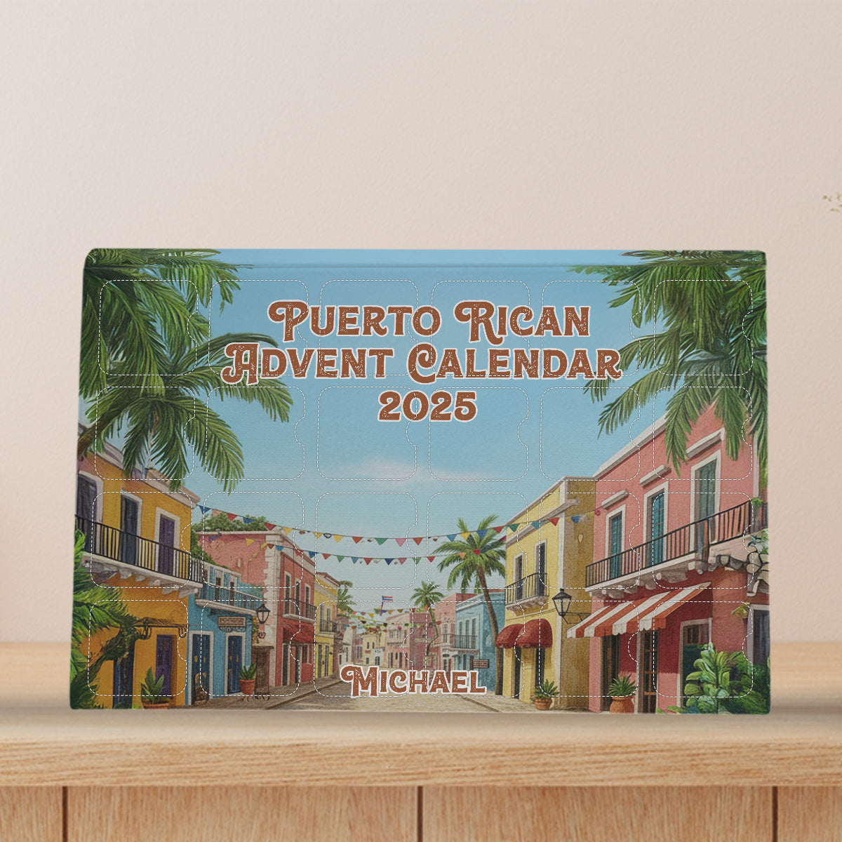 Puerto Rico Advent Calendar 2025 - Personalized Expats Advent Calendar With Ornaments