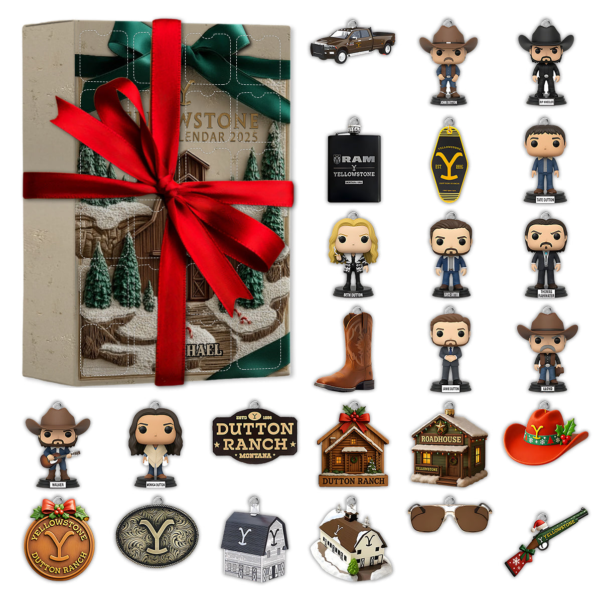 Get Ripped - Personalized Movie Advent Calendar With Ornaments