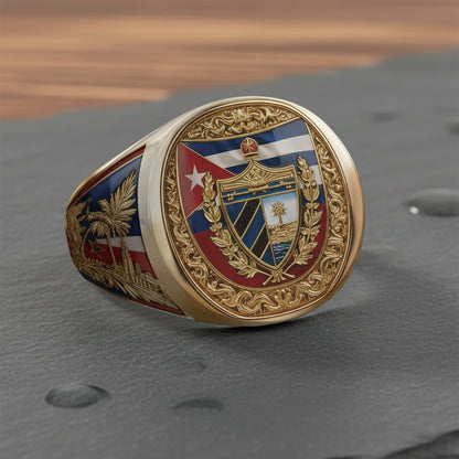 Proud Cuba - Personalized Expats Signet Ring