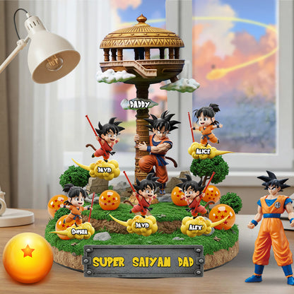 Strong Dad - Personalized Seven Balls Custom Shaped Acrylic Plaque