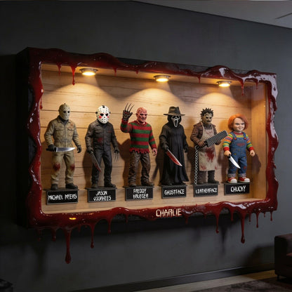 Horror Movie Fan - Personalized Horror Character Wooden Light Shadow Box