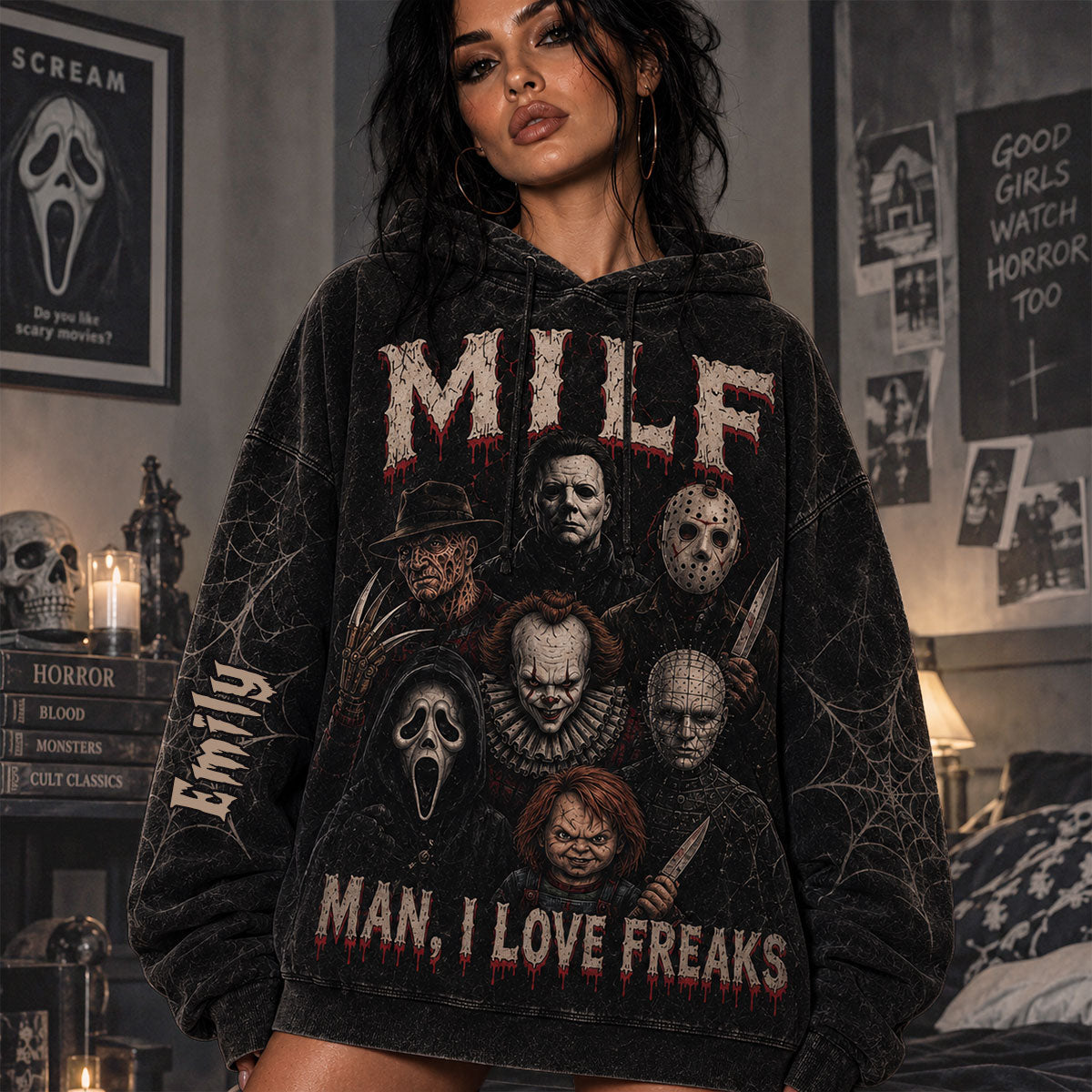 Classic Halloween Horror Characters - Personalized Horror Character All Over Shirt