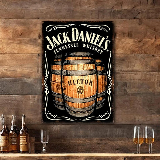 Rustic Sign For Whiskey Lover - Personalized Whisky Rectangle Metal Sign