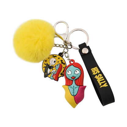 Horror Movie Figure Keychain with Plush & Bell