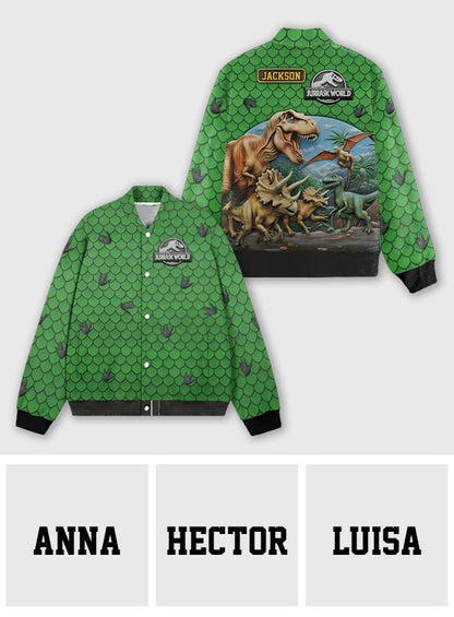Dinosaur World - Personalized Kid Varsity Jacket