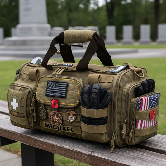 Freedom Is Never Free - Personalized Veteran Duffle Bag