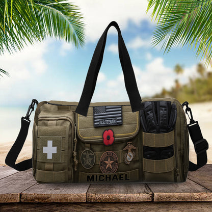 Freedom Is Never Free - Personalized Veteran Duffle Bag