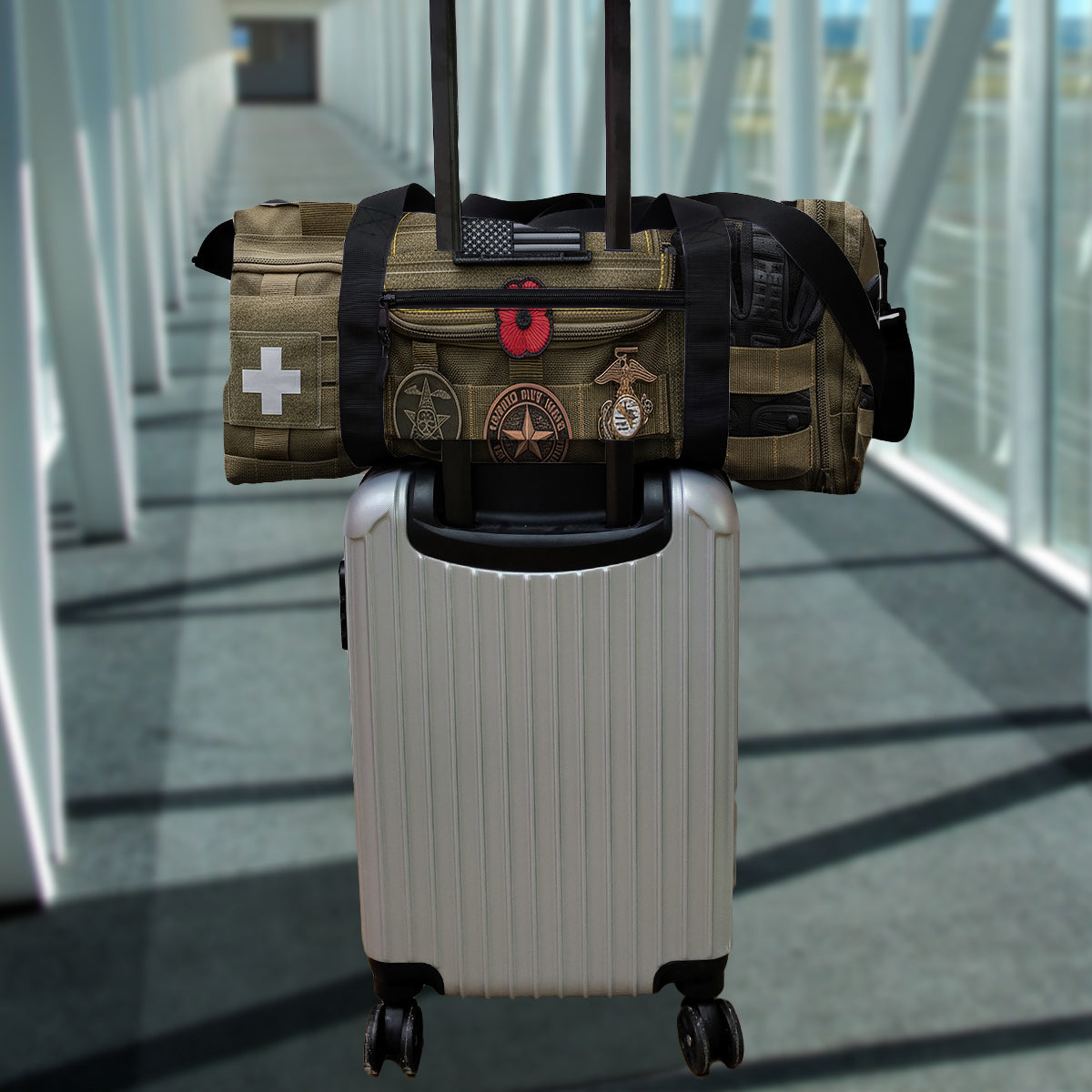 Freedom Is Never Free - Personalized Veteran Duffle Bag