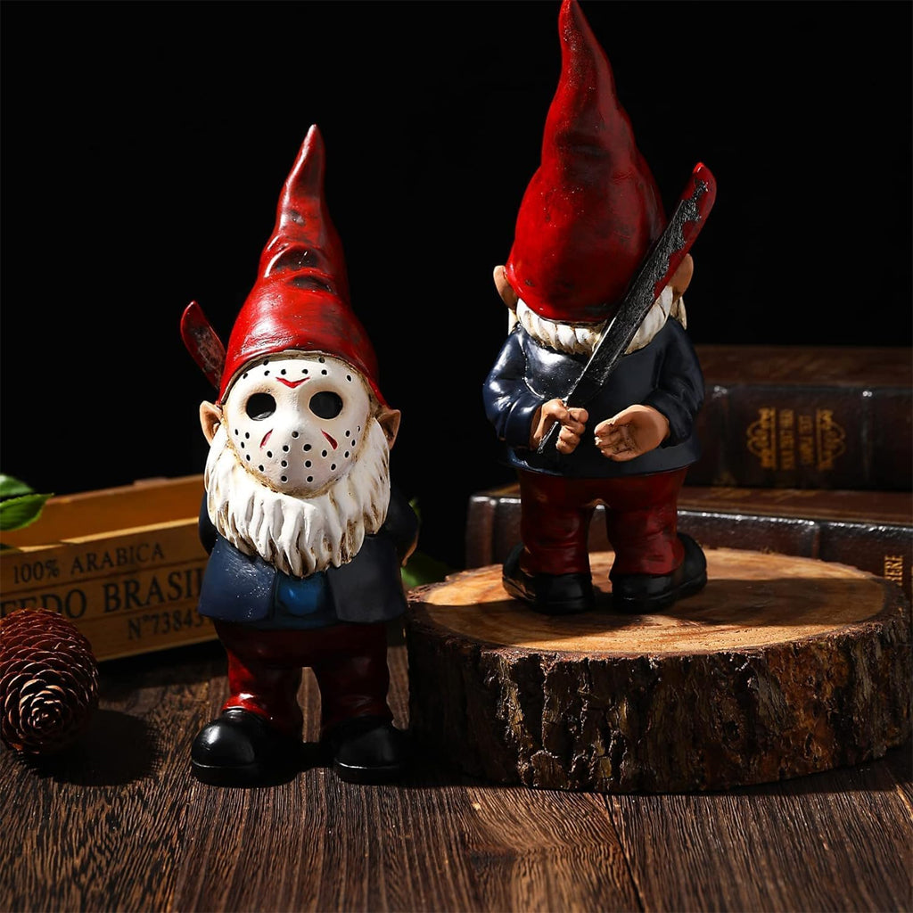 Horror Face Garden Gnome Statue
