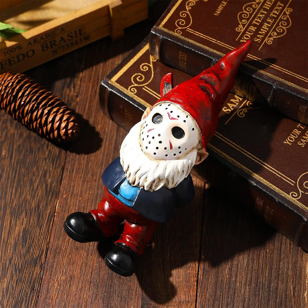 Horror Face Garden Gnome Statue