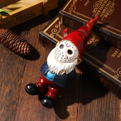 Horror Face Garden Gnome Statue