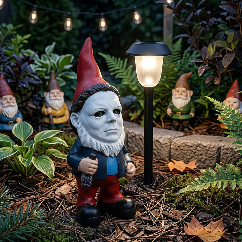 Horror Face Garden Gnome Statue