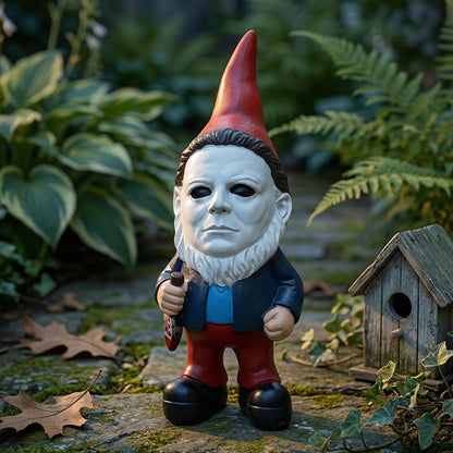 Horror Face Garden Gnome Statue