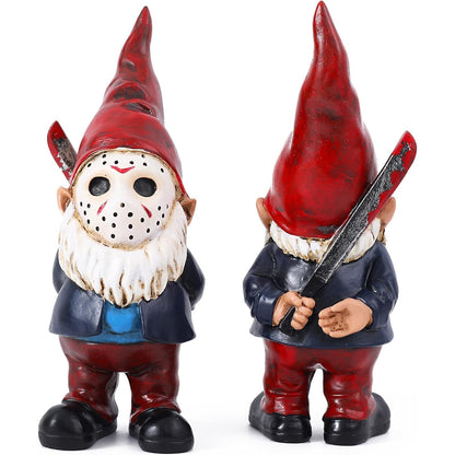 Horror Face Garden Gnome Statue