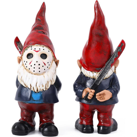 Horror Face Garden Gnome Statue