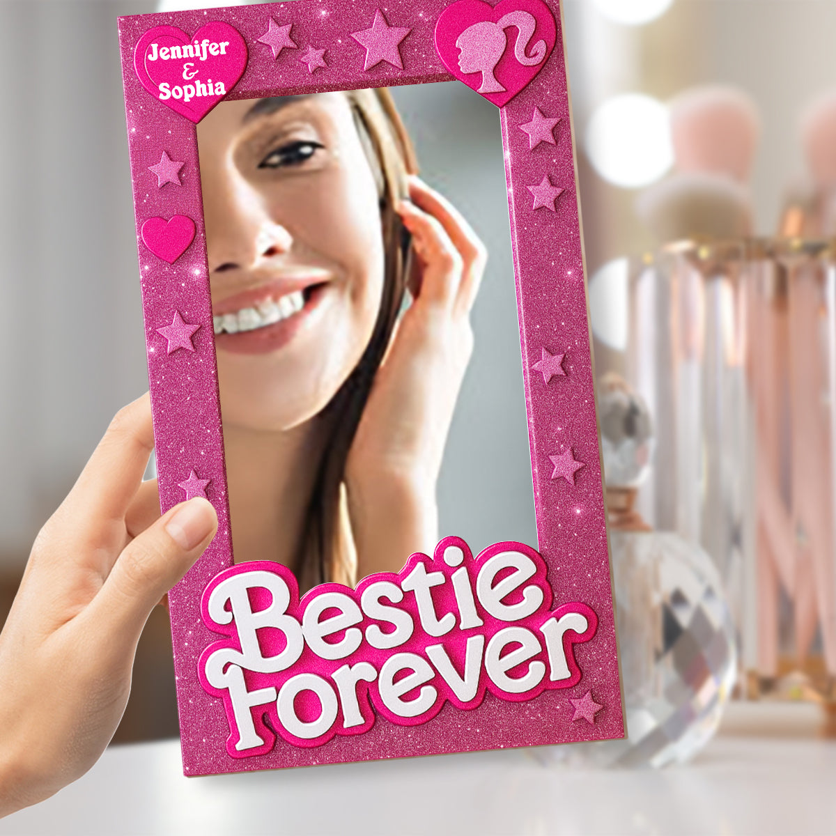 Bestie Forever - Personalized Bestie Wall Hanging Mirror