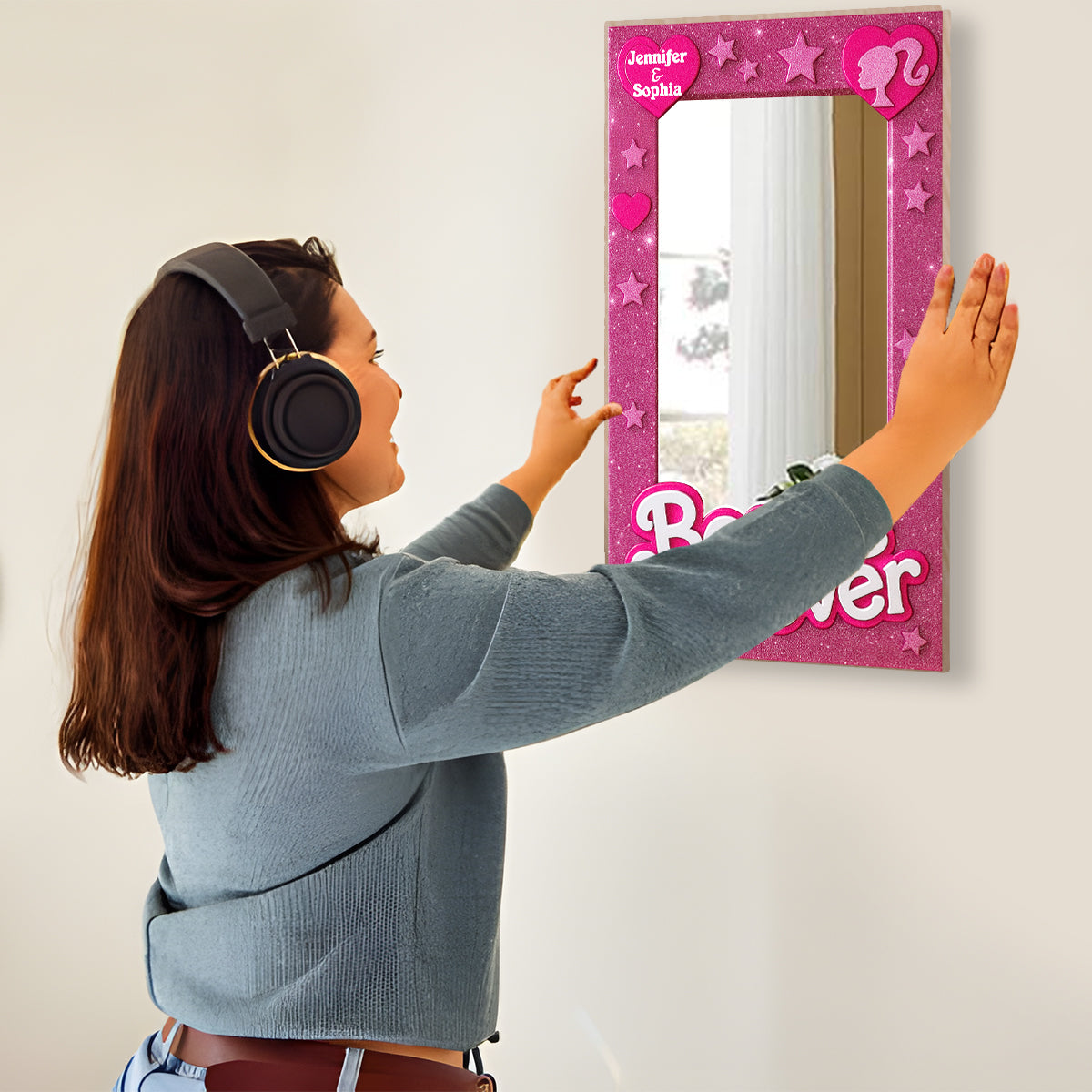 Bestie Forever - Personalized Bestie Wall Hanging Mirror