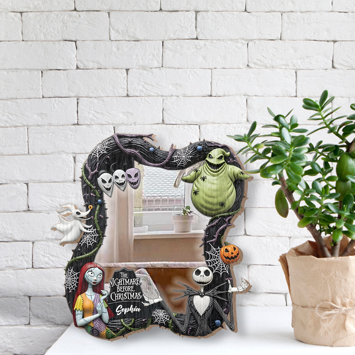 Black Halloween - Personalized Nightmare Wall Hanging Mirror