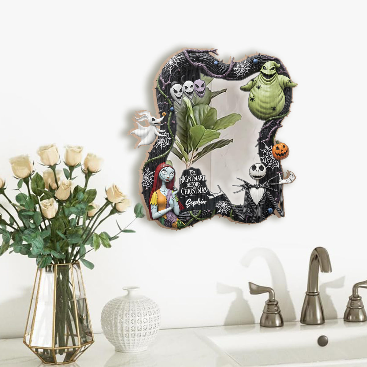 Black Halloween - Personalized Nightmare Wall Hanging Mirror