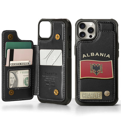 Proud Albania - Personalized Expats Wallet Phone Case