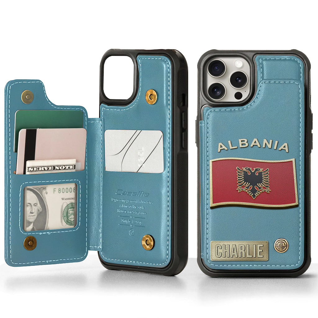 Proud Albania - Personalized Expats Wallet Phone Case