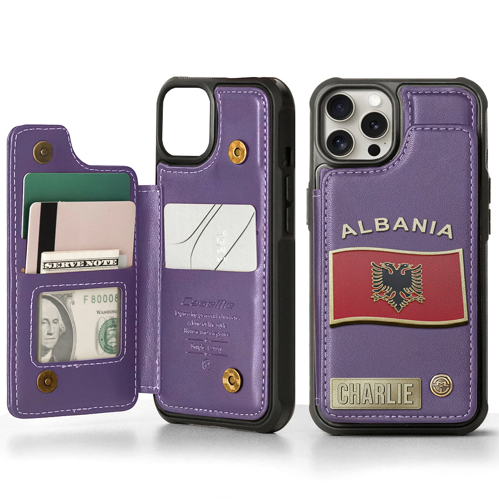 Proud Albania - Personalized Expats Wallet Phone Case