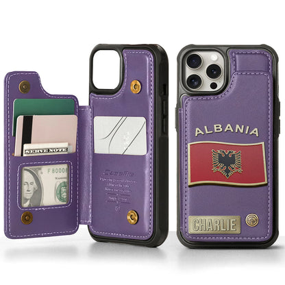 Proud Albania - Personalized Expats Wallet Phone Case