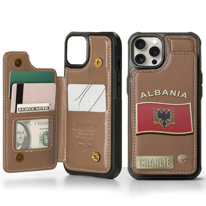 Proud Albania - Personalized Expats Wallet Phone Case