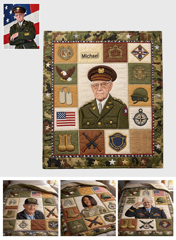 Honor Duty Service - Personalized Veteran Blanket