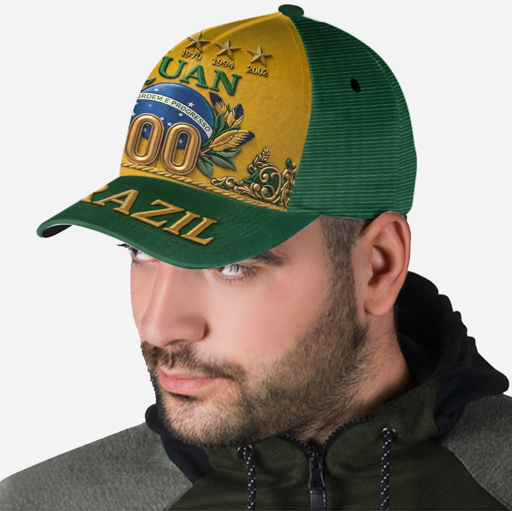 Brazil Five Times Champion - Personalized Soccer Classic Cap