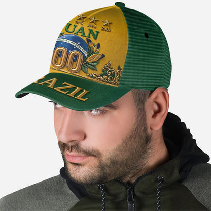 Brazil Five Times Champion - Personalized Soccer Classic Cap