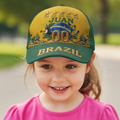 Brazil Five Times Champion - Personalized Soccer Classic Cap