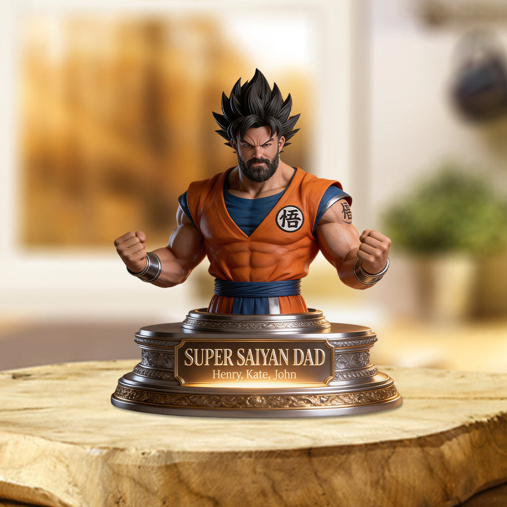 Super Saiyan Dad - Personalized Seven Balls Custom Shaped Acrylic Plaque